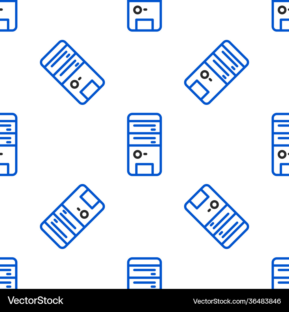 Line computer icon isolated seamless pattern Vector Image