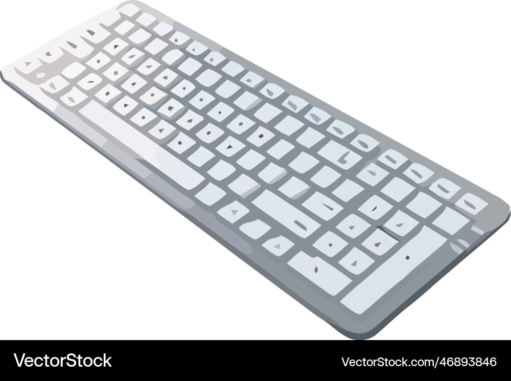 Modern computer keyboard technology hardware Modern computer keyboard technology hardware vector image