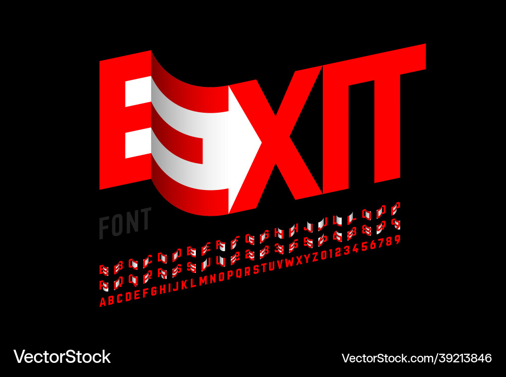 Modern font design with some alternate letters Modern font design with some alternate letters vector image