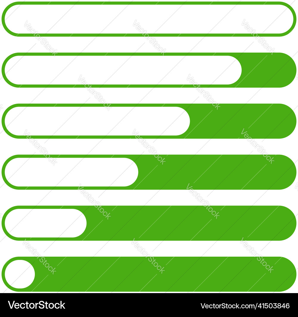 Progress bar steps phases level indicator Vector Image