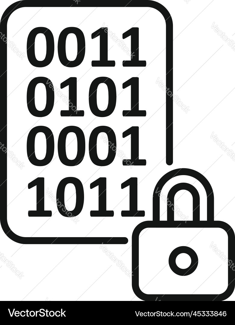 Schlüsseldaten-Nummer Symbol Umriss Schloss Code Schlüsseldaten-Nummer Symbol Umriss Schloss Code vektorbild