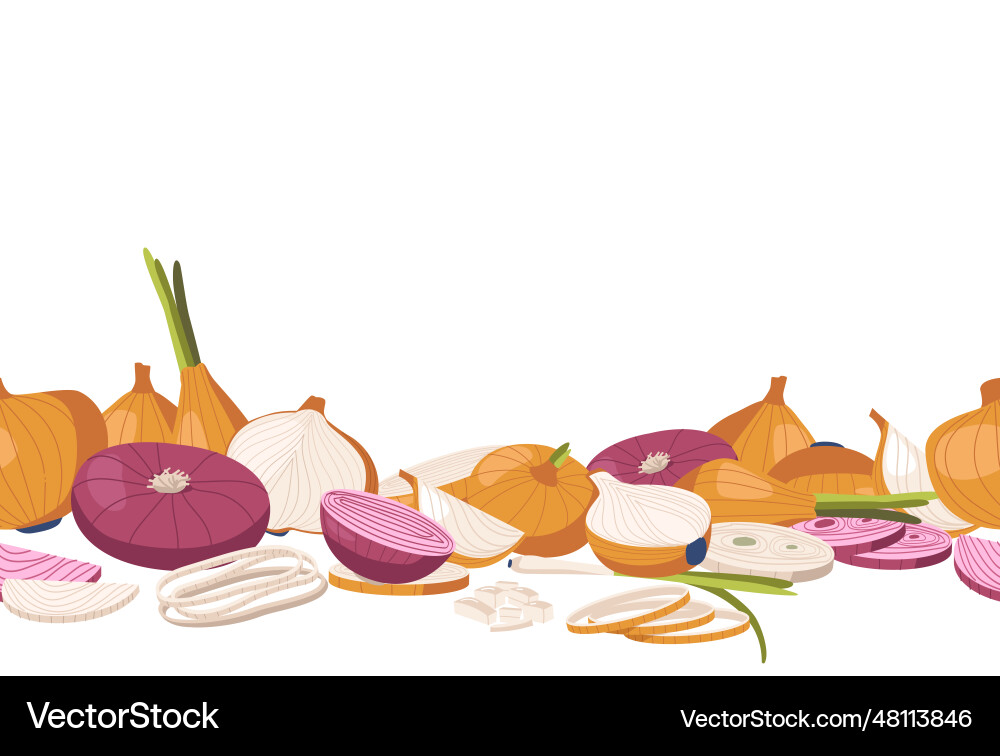 Seamless pattern with onions repeating design Seamless pattern with onions repeating design vector image