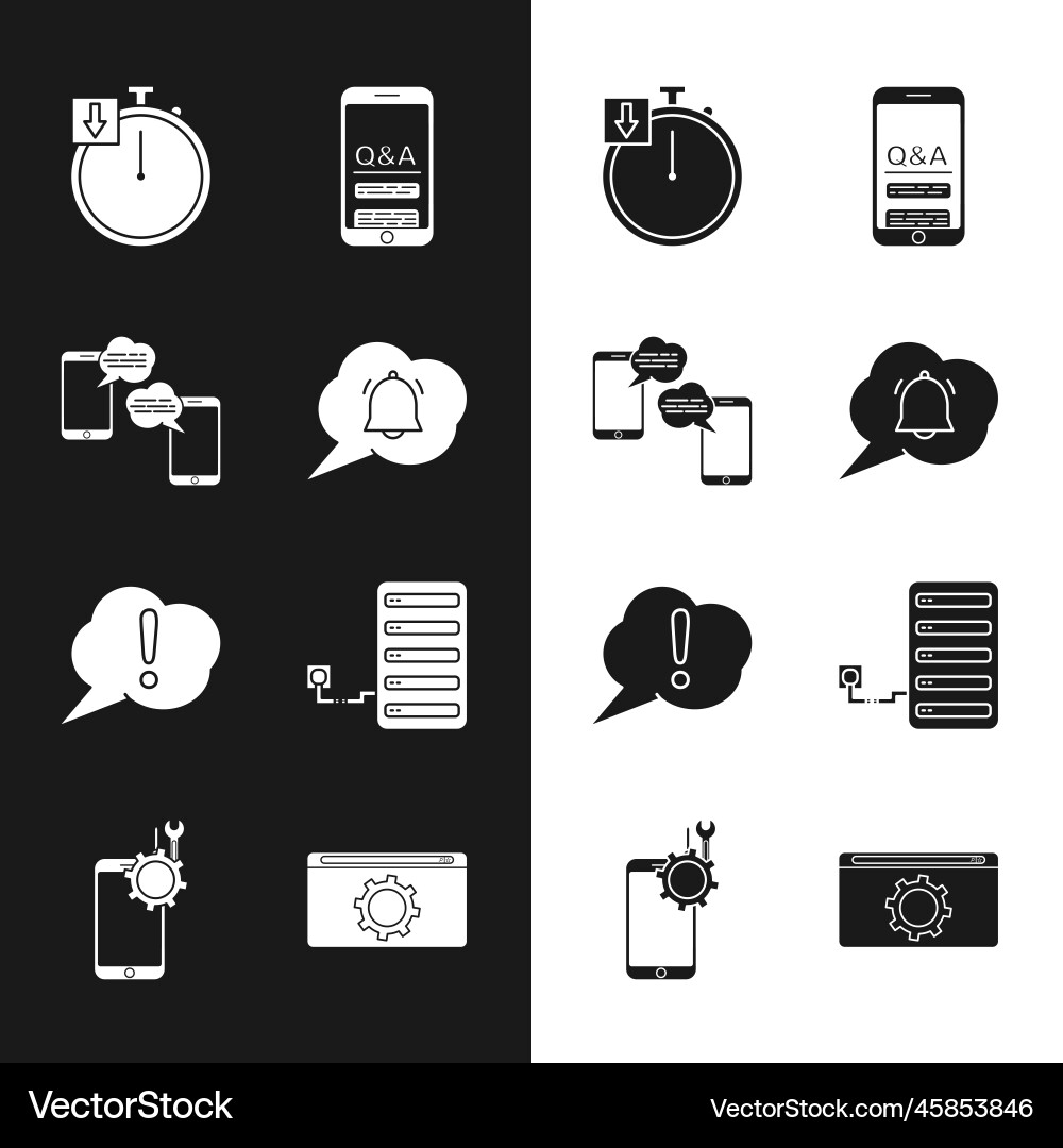 Set speech bubble chat notification messages Set speech bubble chat notification messages vector image