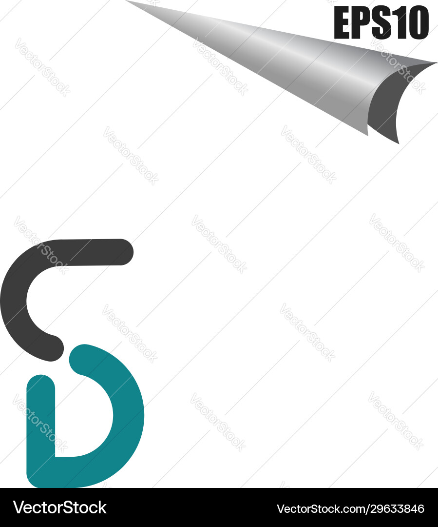 Simple sd initial monogram design template Simple sd initial monogram design template Vector Image