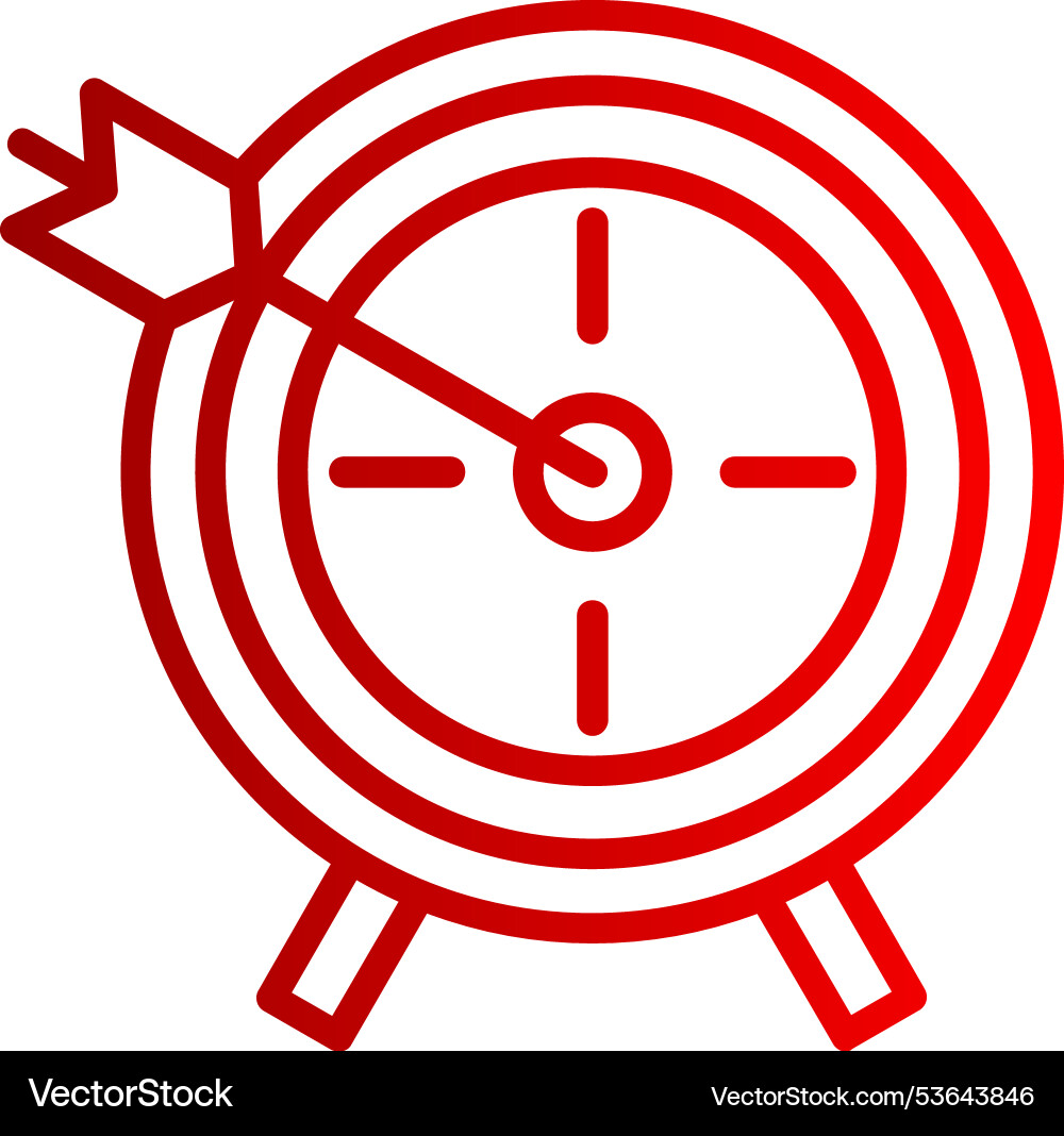 Target line gradient icon Vector Image