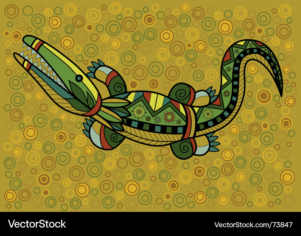 Abstract Crocodile Pattern Vector Image