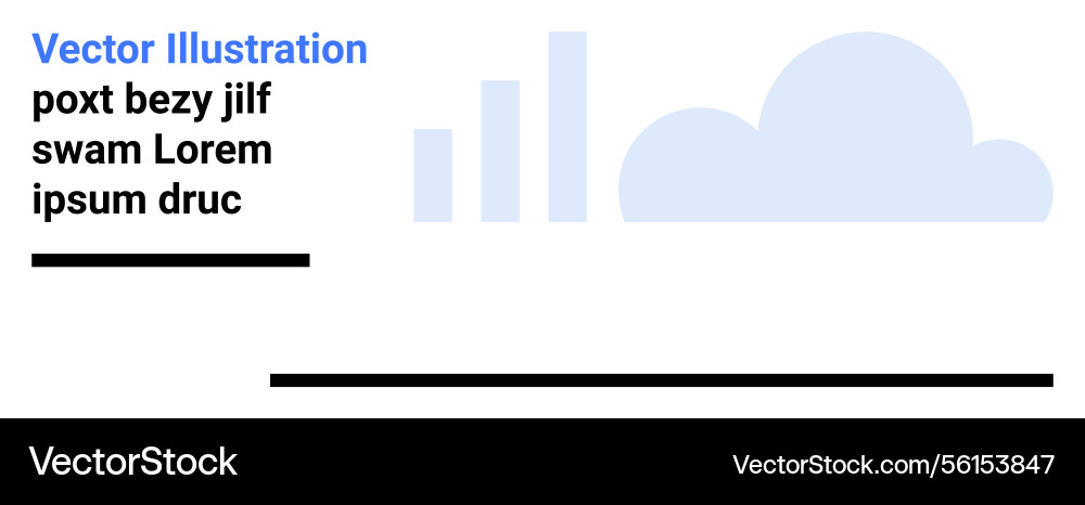 Cloud data visualization with minimal bar chart Cloud data visualization with minimal bar chart Vector Image