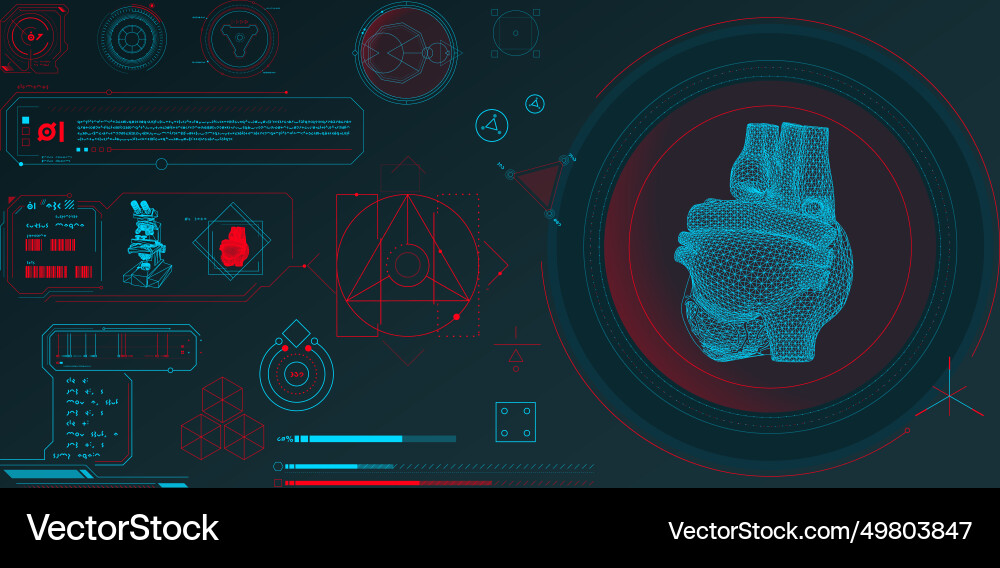 Data elements for sci-fi interface Data elements for sci-fi interface Vector Image