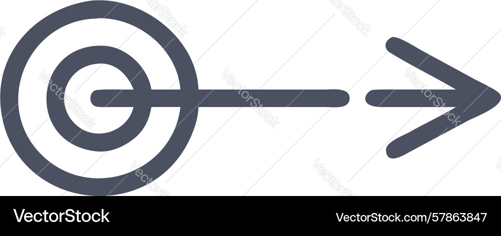 Goal-oriented arrow to target icon design Vector Image