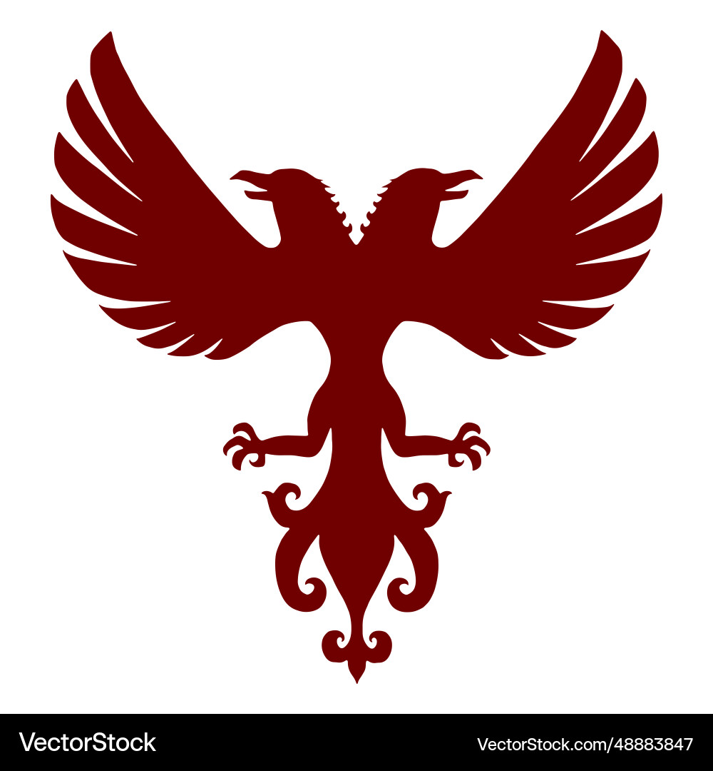 Heraldry Emblem Eagles Silhouette Heraldry Emblem Eagles Silhouette vektorbild