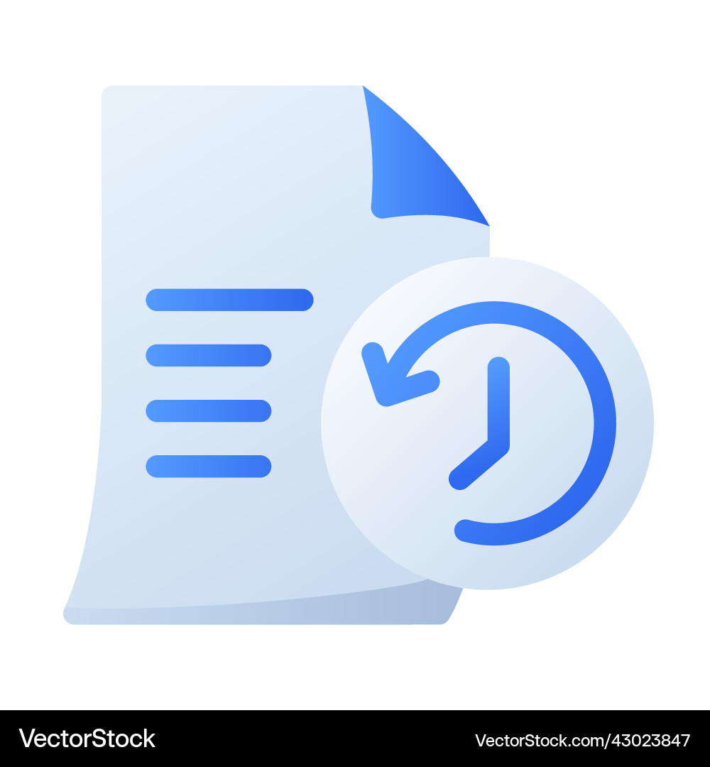History file empty state single isolated icon vector image