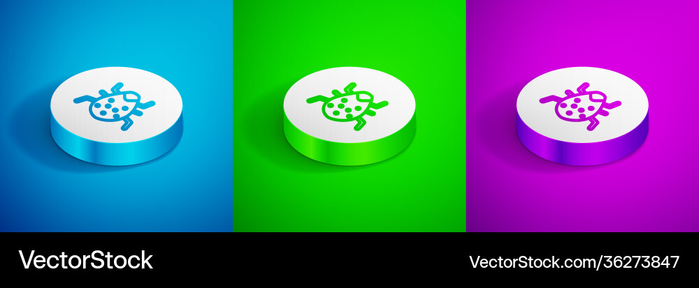 Isometric line system bug concept icon isolated Isometric line system bug concept icon isolated vector image