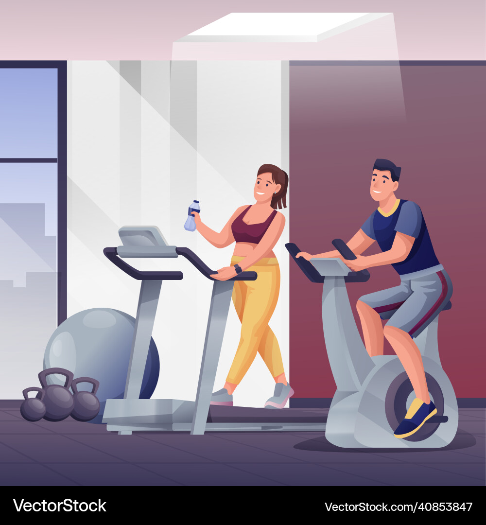 Menschen die im Fitness-Studio-Raum mit Sport trainieren Menschen die im Fitness-Studio-Raum mit Sport trainieren vektorbild