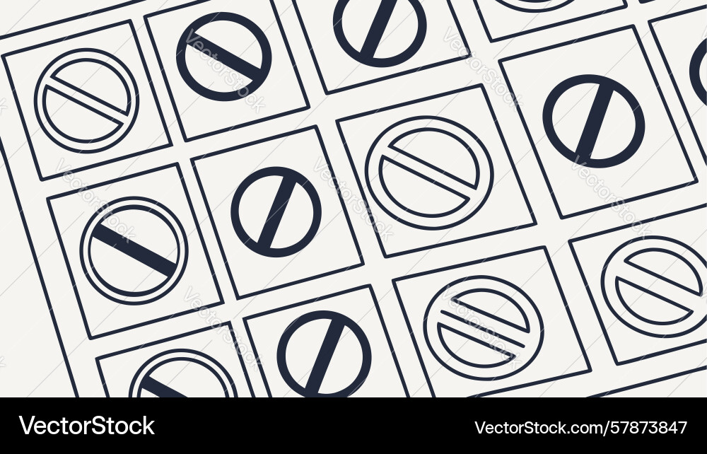 Mixed rule symbol pattern for safety Vector Image