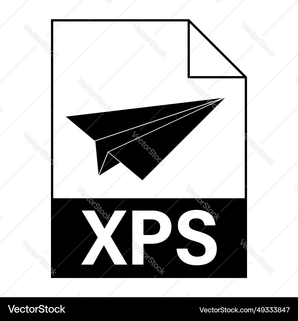 Modern flat design of xps file icon for web Modern flat design of xps file icon for web Vector Image