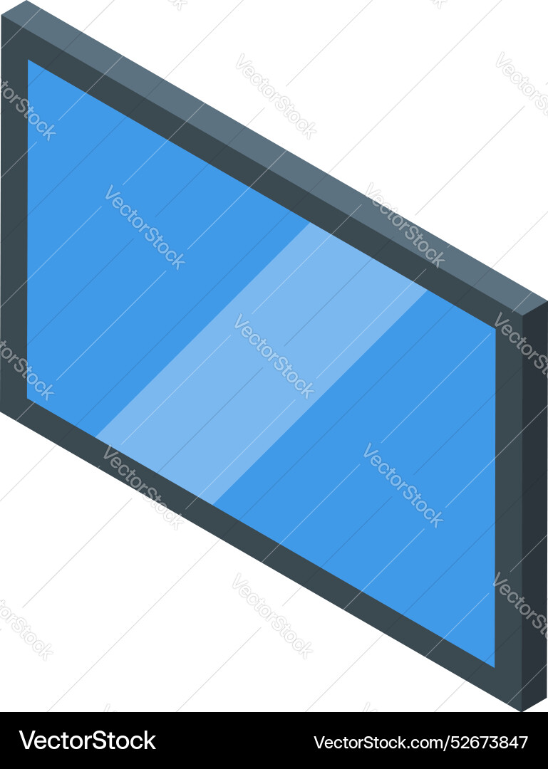 Modern smart tv screen displaying streaming Modern smart tv screen displaying streaming vector image