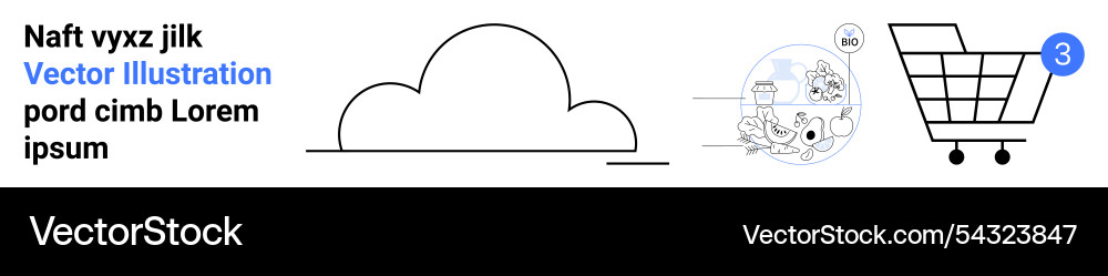 Online shopping and cloud computing concepts Online shopping and cloud computing concepts vector image