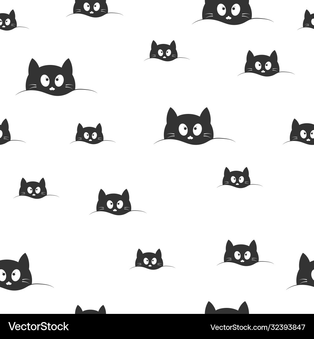 Seamless pattern with cute cat face for simple Seamless pattern with cute cat face for simple vector image