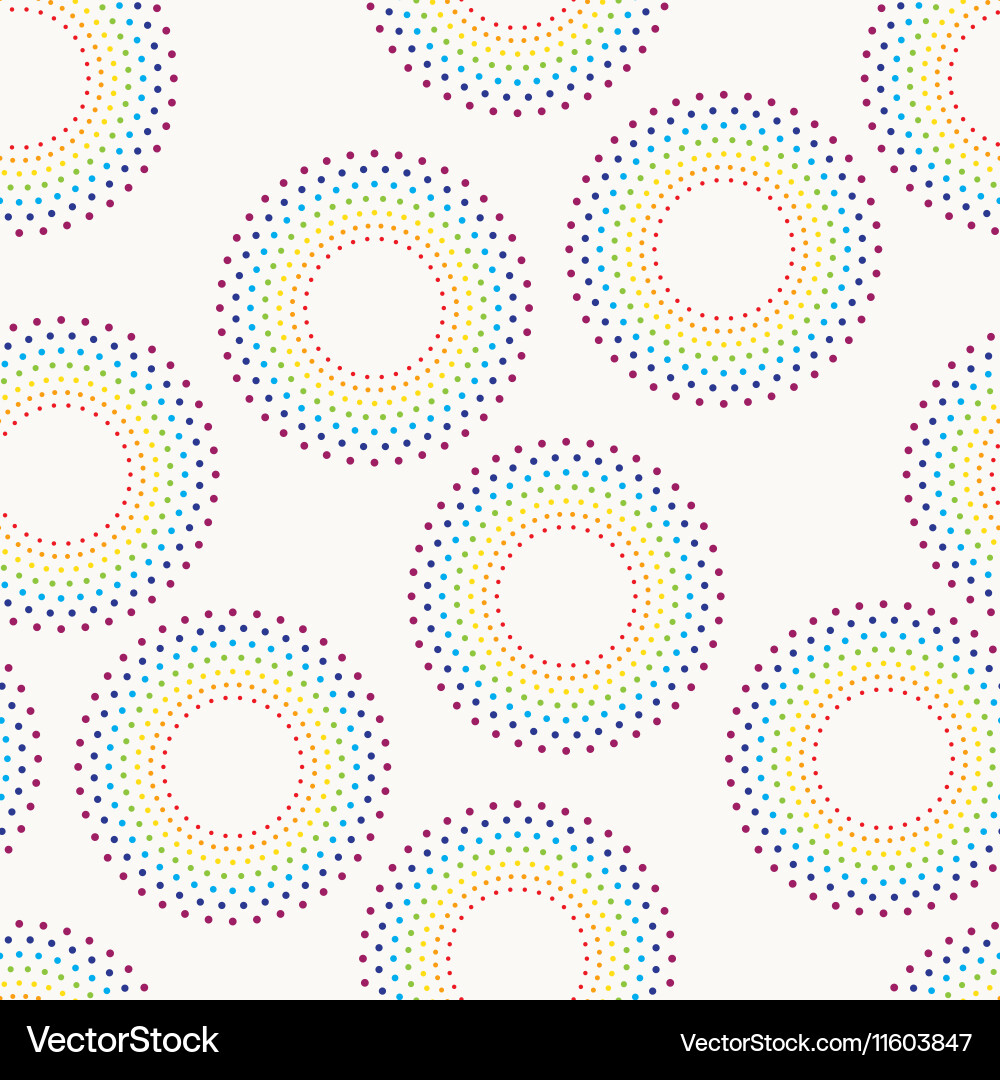 Seamless pattern with dotted circles Vector Image