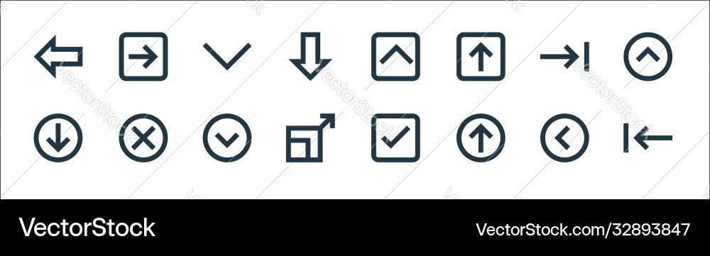 Ui line icons linear set quality Ui line icons linear set quality vector image