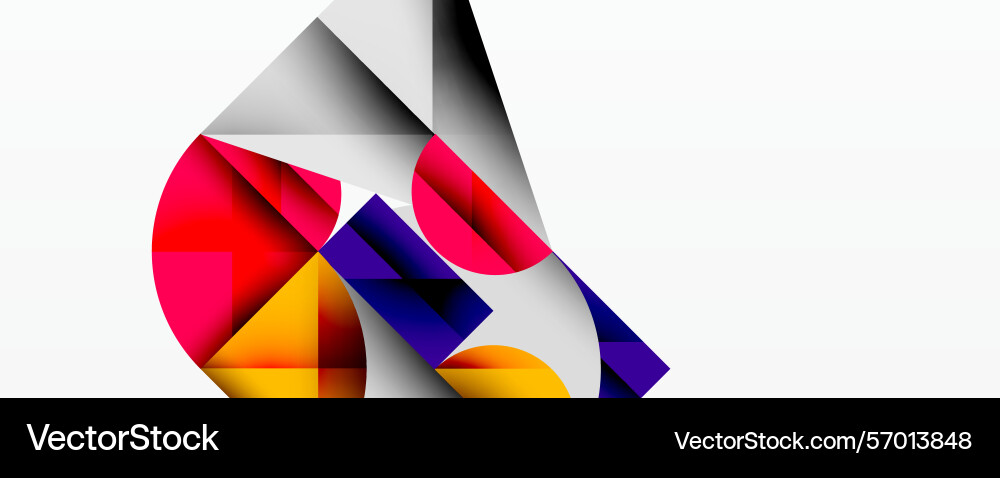 Abstract geometric shapes overlap creating vector image