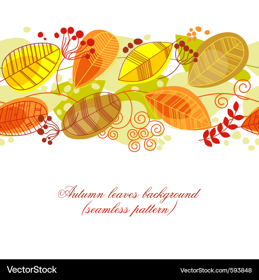 Autumn Leaf Pattern Vector Image