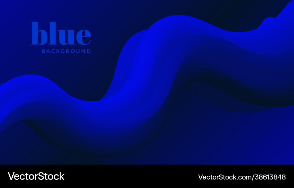 Blue abstract fluid wave modern gradient shape Vector Image