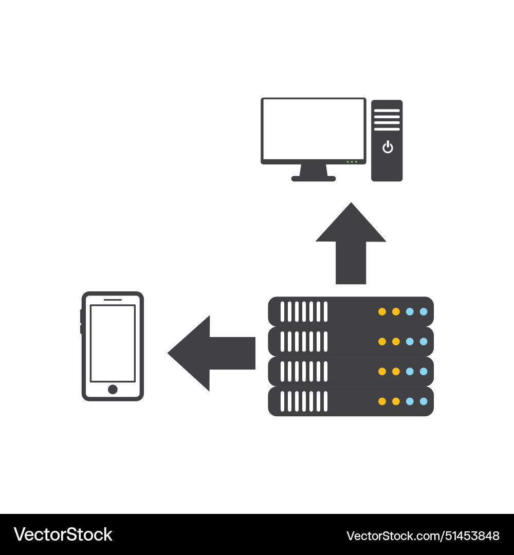 Computer server icon Computer server icon Vector Image
