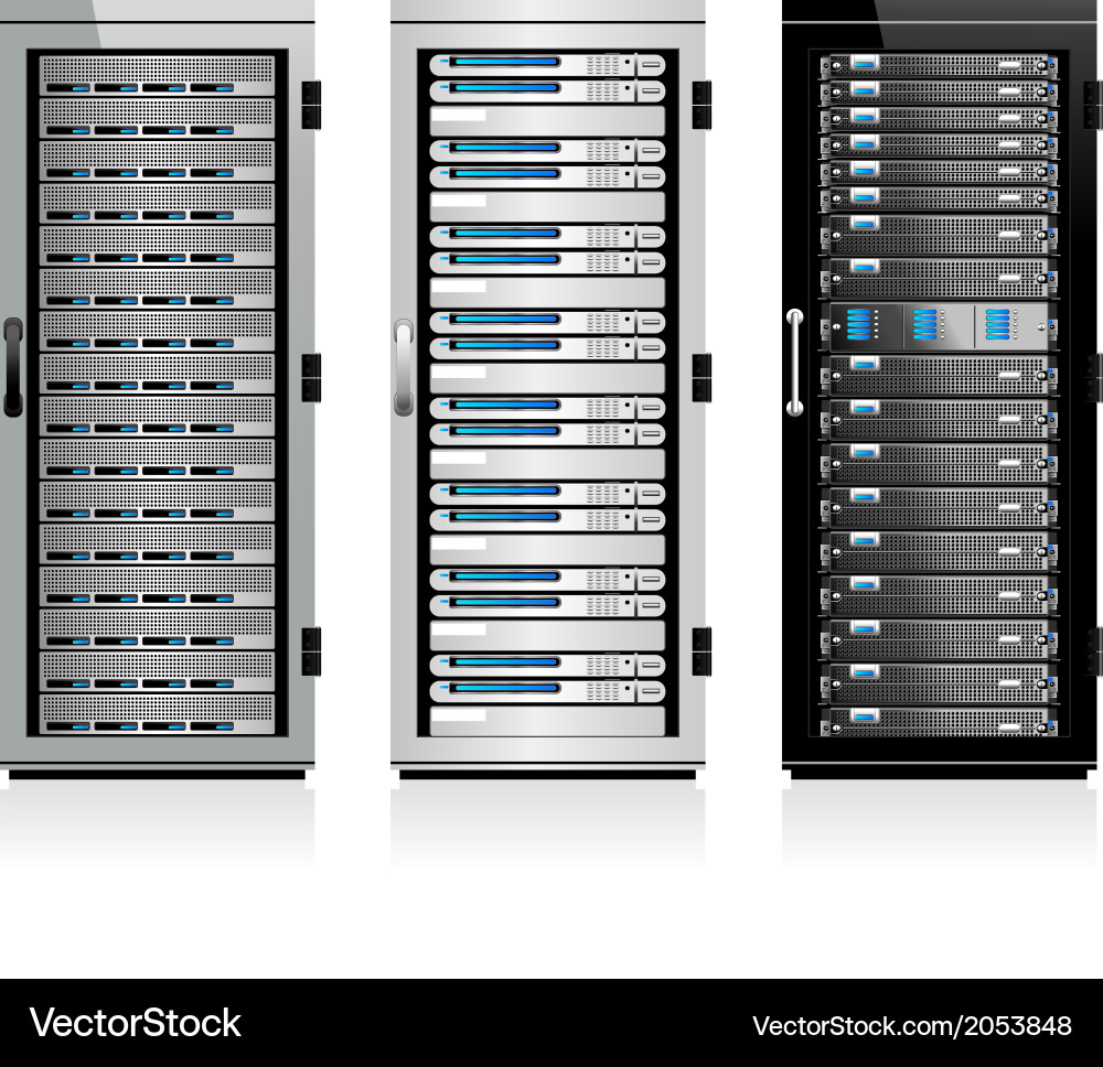 Data Server Cluster Vector Image