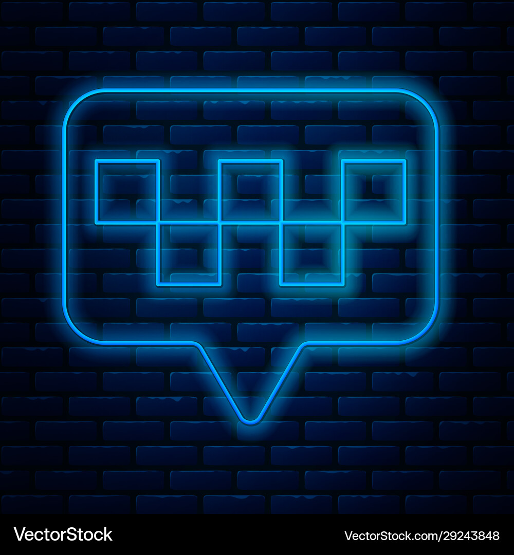 Glowing neon line map pointer with taxi icon vector image
