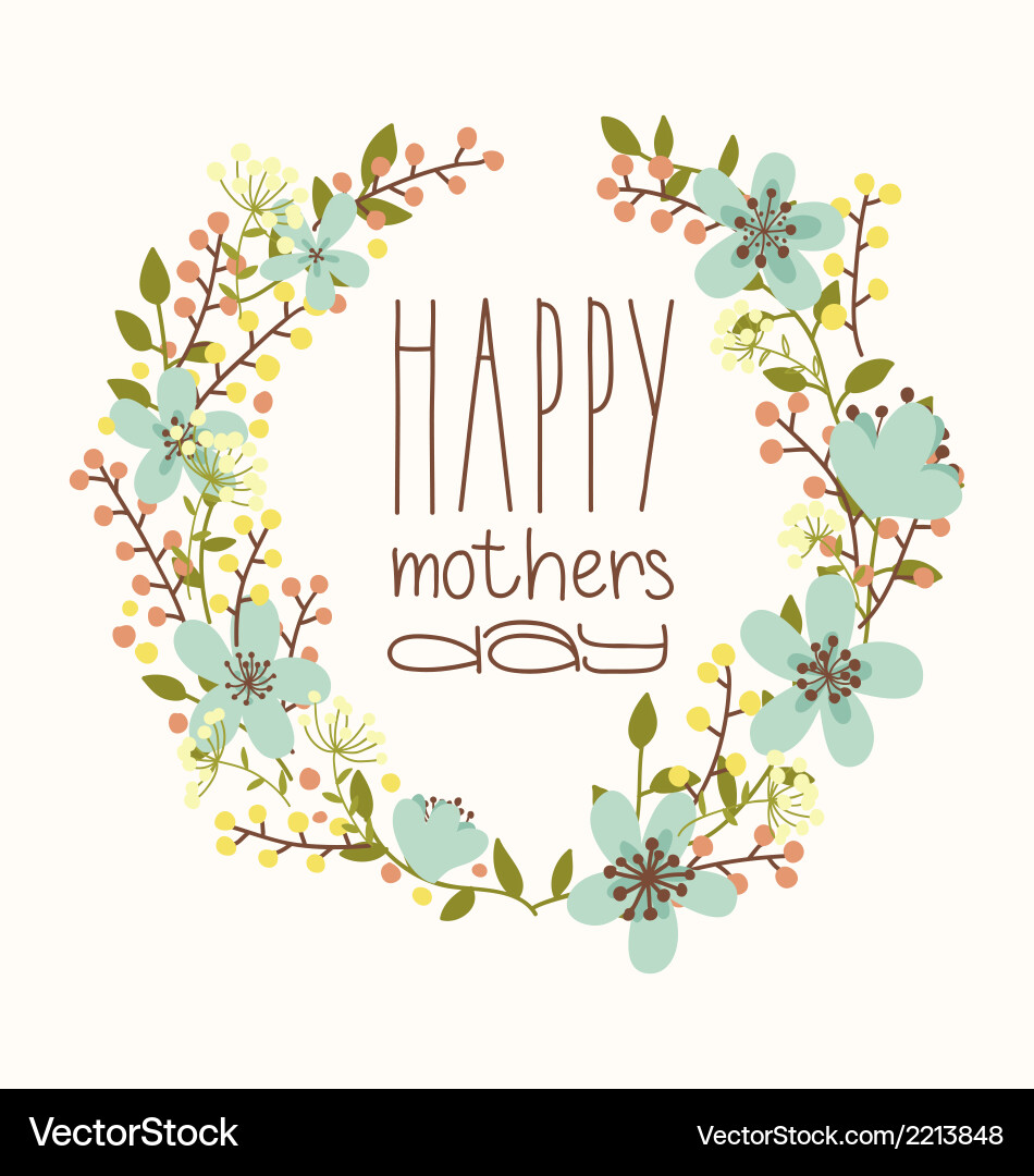 Happy mothers day card vector image