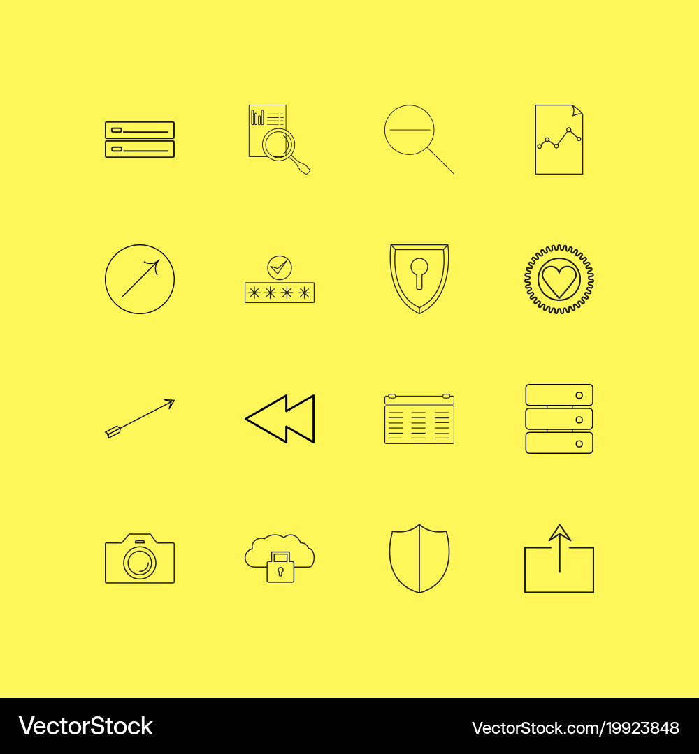 Internet of things linear icon set simple outline Vector Image
