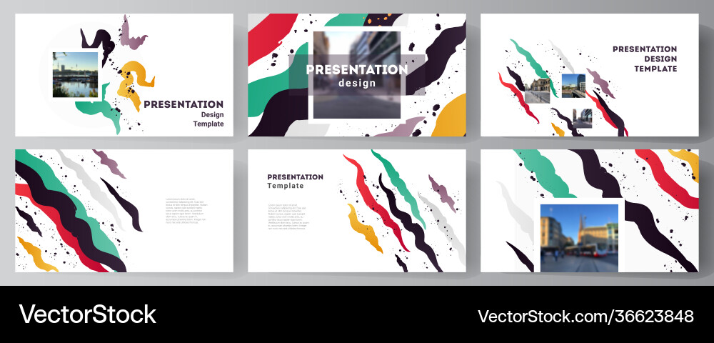Layout presentation slides design Layout presentation slides design vector image