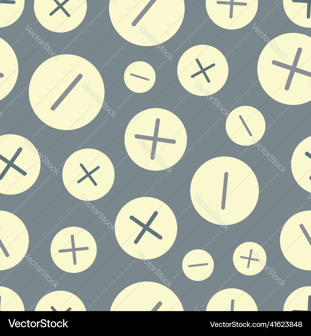 Math Symbols Repeat Pattern Vector Image