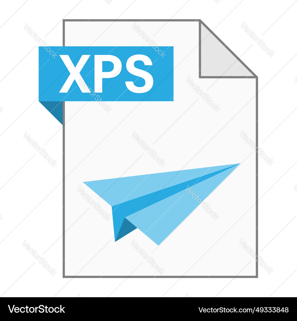Modern flat design of xps file icon for web Modern flat design of xps file icon for web vector image