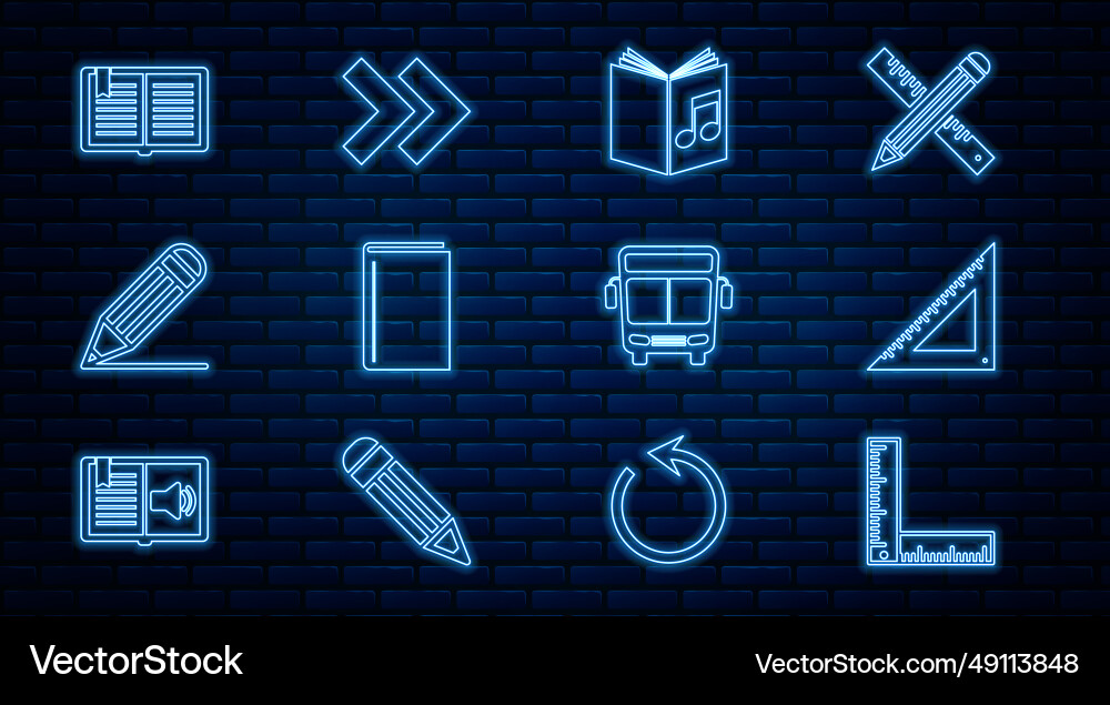 Set line folding ruler triangular audio book vector image