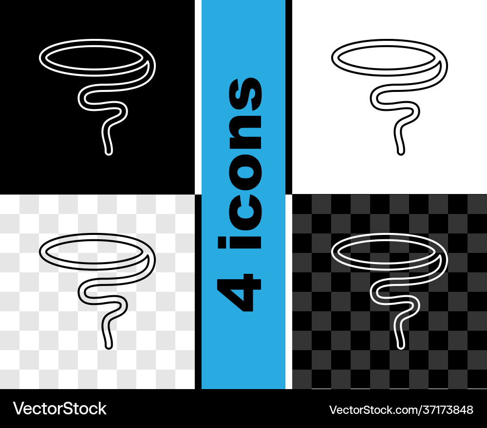 Set line lasso icon isolated on black and white Set line lasso icon isolated on black and white vector image