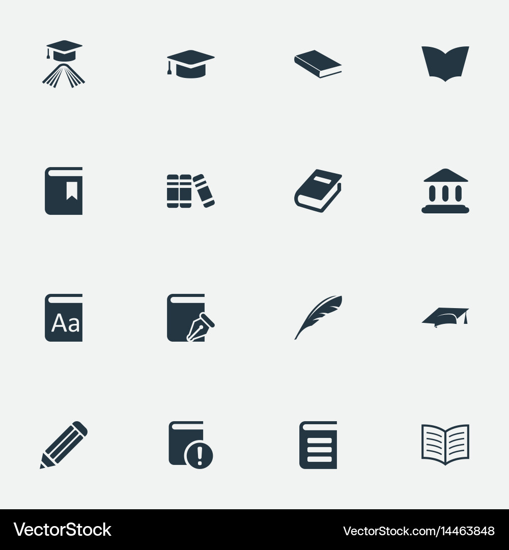 Set of simple reading icons vector image