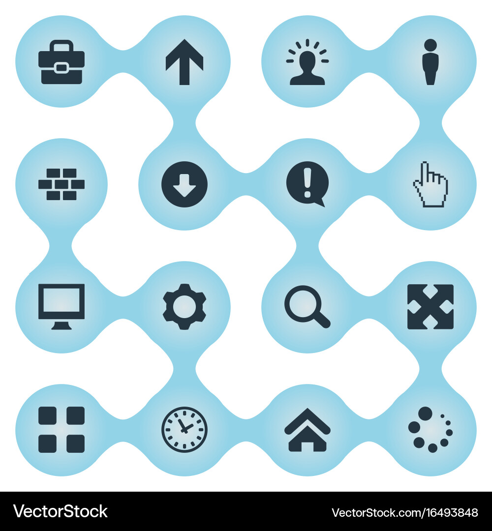 Set of simple web icons vector image