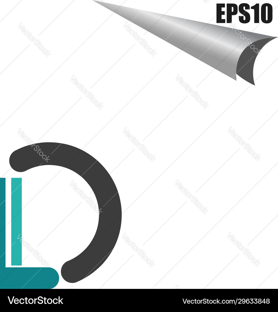 Simple ld initial monogram design template Simple ld initial monogram design template Vector Image