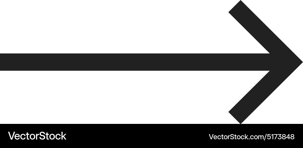 Simple Right Arrow Pointer vector image