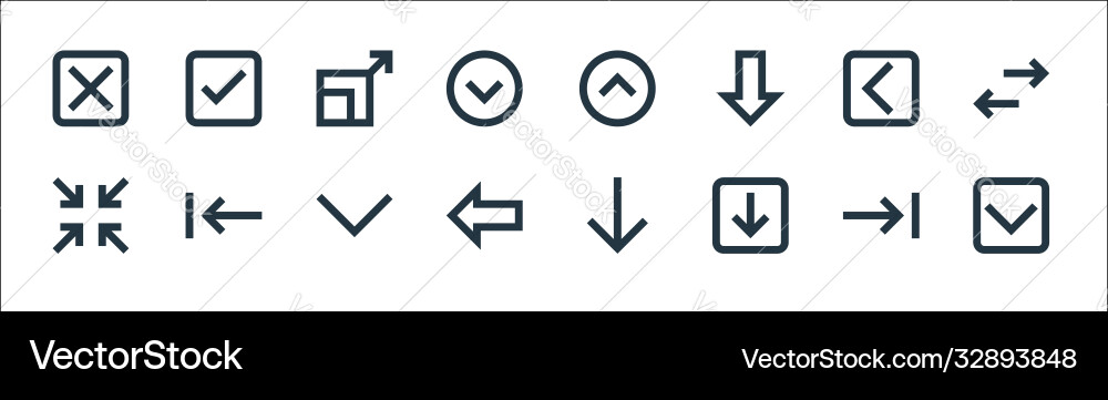 Ui line icons linear set quality Ui line icons linear set quality vector image