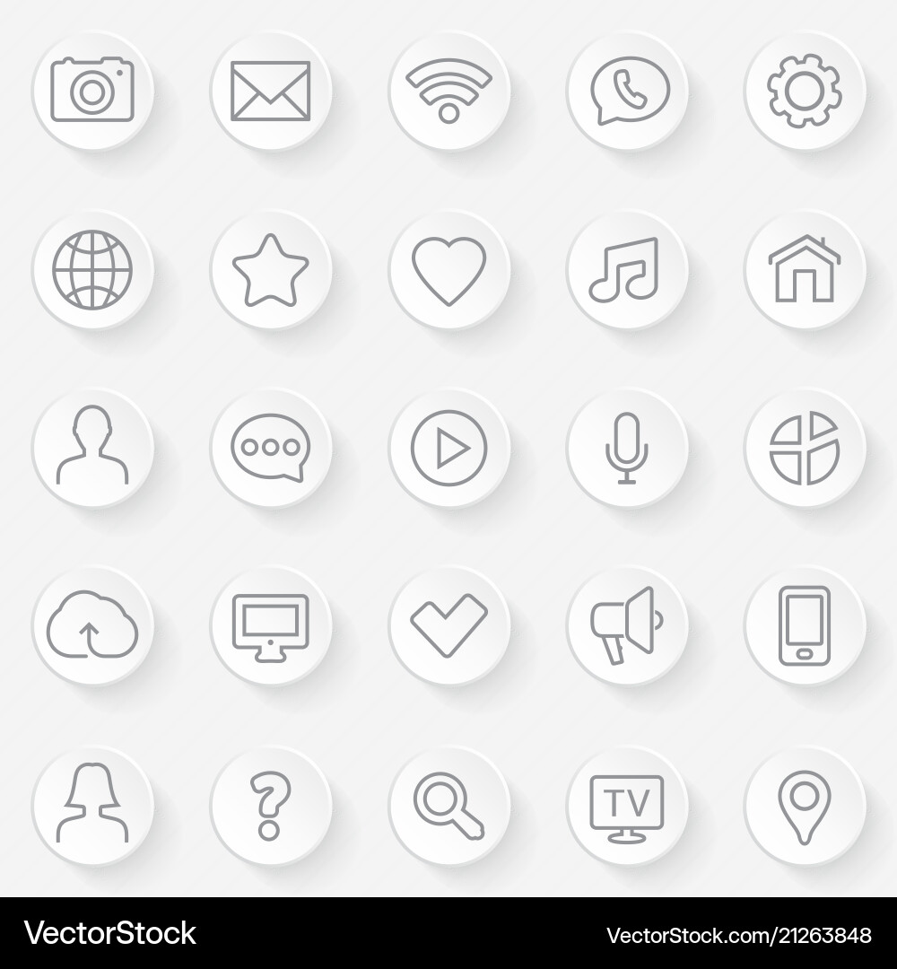 Web icons set - contact and communication Web icons set - contact and communication vector image