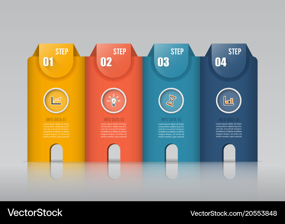 Workflow Process Icons Set Vector Image