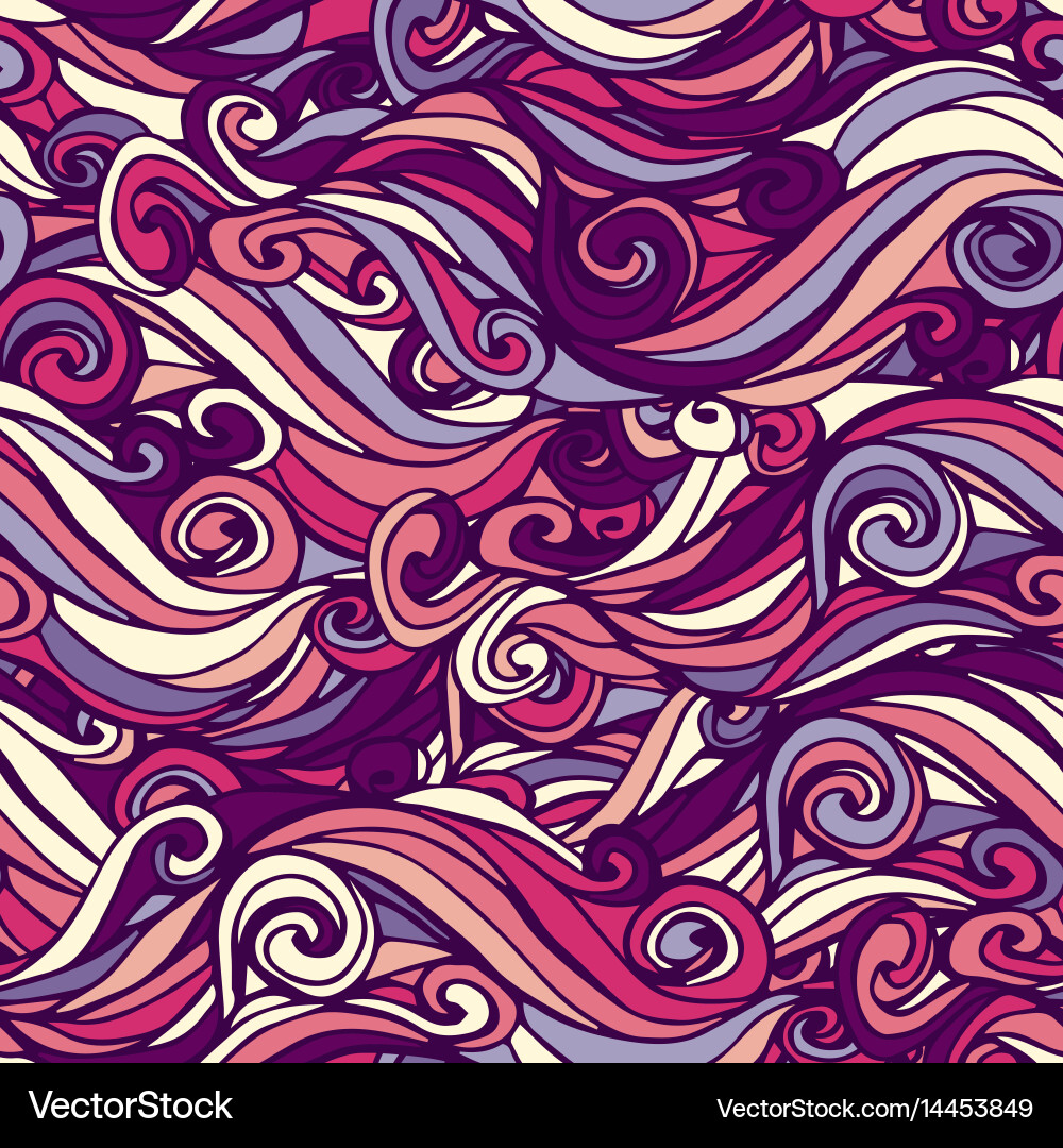Abstract Ocean Waves Pattern Vector Image
