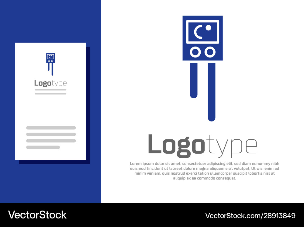 Blue temperature and humidity sensor icon isolated Vector Image