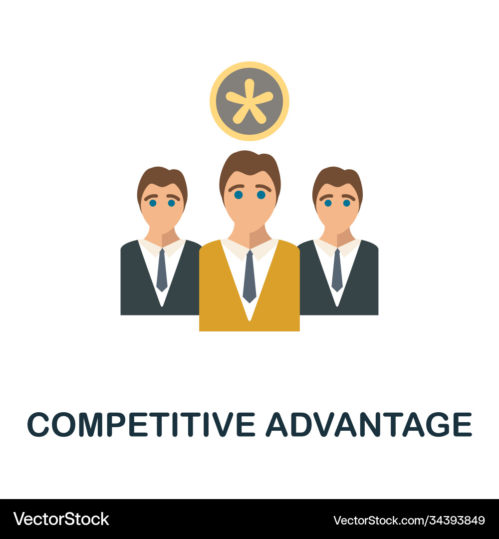 Competitive advantage icon simple element from Vector Image