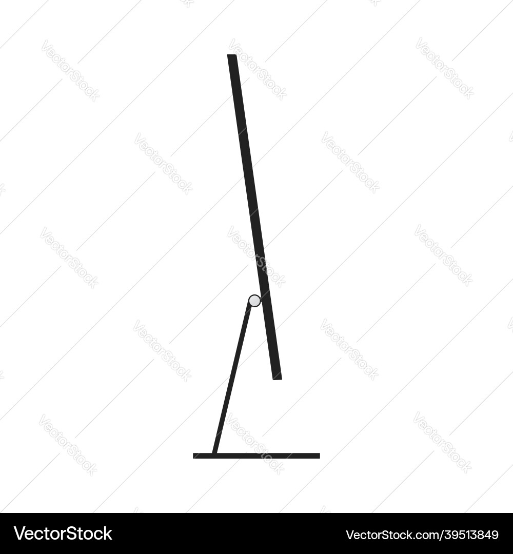 Computer monitor icon side view of Computer monitor icon side view of Vector Image