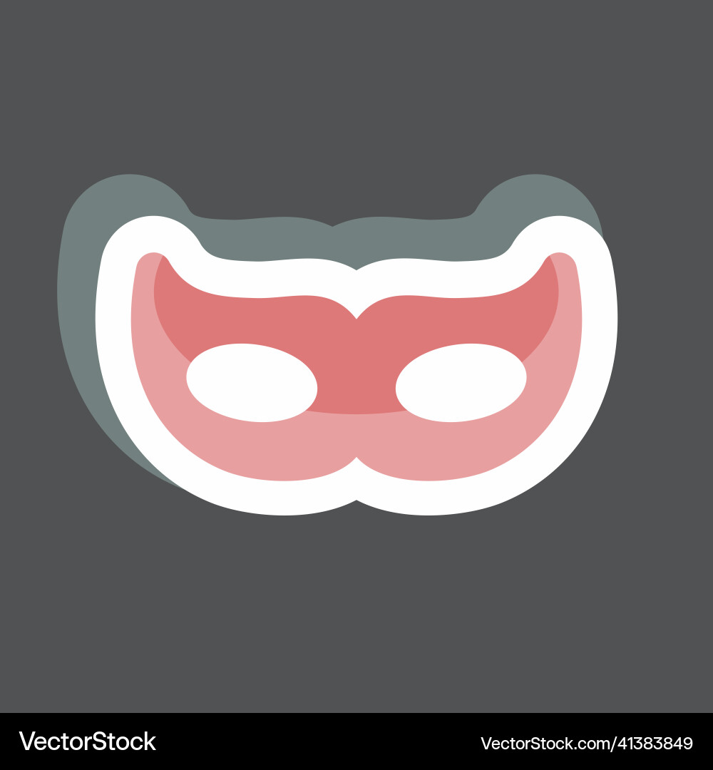 Eyes mask sticker in trendy isolated on black Eyes mask sticker in trendy isolated on black vector image
