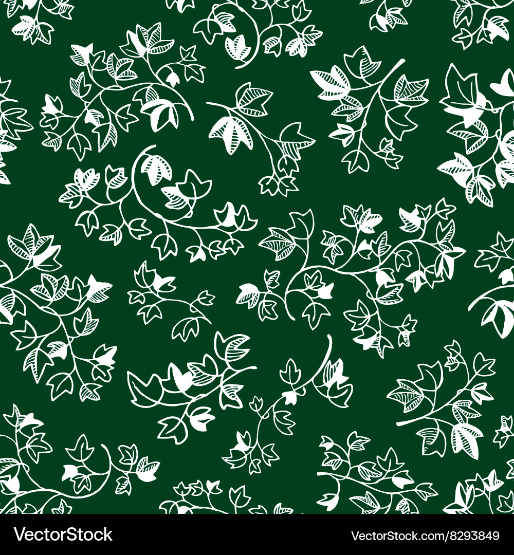 Ivy Leaf Seamless Pattern vector image